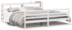 vidaXL Cama sem colchão 180x200 cm madeira de pinho maciça branco