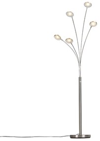 Candeeiro de pé em aço com LED e dimmer tátil - Sixties Trento