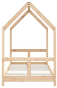 Estrutura de cama infantil 80x160 cm pinho maciço