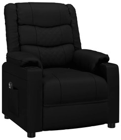 Poltrona reclinável elétrica couro artificial preto