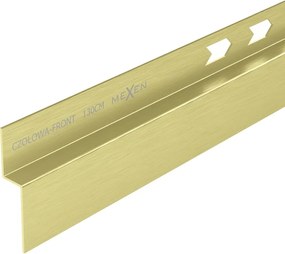 Mexen Line-B calha de duche frontal 130 cm, dourada escovada - 185503130U