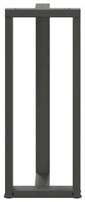 Pés para mesa de bar em forma de T, 2 peças, antracite, 40x35x(100-101