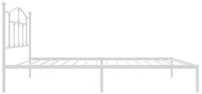 Estrutura de cama com cabeceira 90x190 cm metal branco