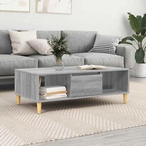 vidaXL Mesa de centro Sonoma cinzento 103.5 x 60 x 35 cm