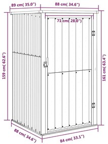 Abrigo ferramentas jardim 88x89x161cm aço galvanizado antracite