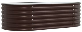 Canteiro Elevado de Jardim Marrom vidaXL 160x80x44 cm Aço Galvanizado