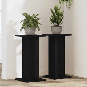 Suportes pra alto-falantes - 2 pcs, Carvalho Preto, 30 x 30 x 60 cm, M