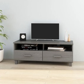 vidaXL Móvel de TV HAMAR 106x40x40 cm pinho maciço cinza-claro