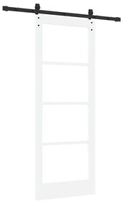 Porta Deslizante com Conjunto de Ferragens 'ORKDAL'Branca 78x202 cm