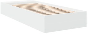 Estrutura de cama 100x200 cm derivados de madeira branco