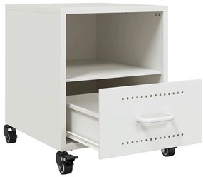 Mesa de cabeceira 36x39x43,5 cm aço branco