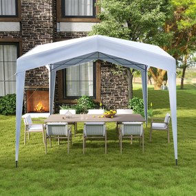 Tenda 3x3 m dobrável jardim, festas, eventos com bolsa de transporte, 8 estacas e 4 cordas para vento impermeável Branca