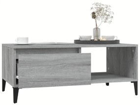 Mesa de centro 90x50x36,5 cm derivados madeira cinzento sonoma