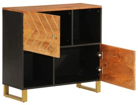 Móvel de apoio 80x33,5x75 cm mangueira maciça castanho e preto