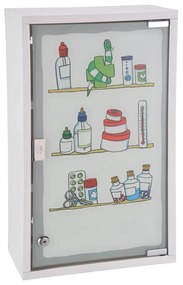 423971 HI Armário de medicamentos 30x15x50 cm aço inoxidável