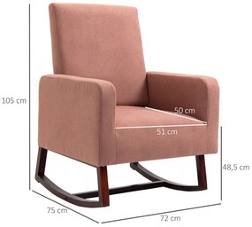 Poltrona Bally - Rosa - Design Nórdico