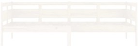 Sofá-cama 90x200 cm madeira de pinho maciça branco