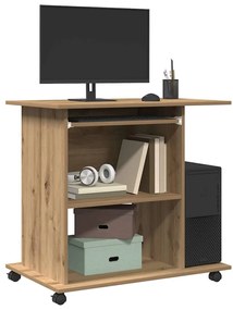 Mesa para computador carvalho artesanal 80x50x75 cm