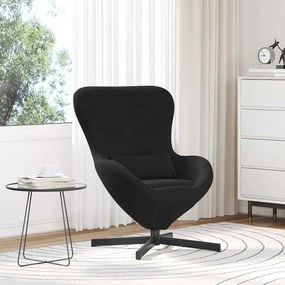 vidaXL Cadeira Egg da de Veludo Preto