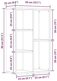 Estante/aparador derivados de madeira cinzento cimento