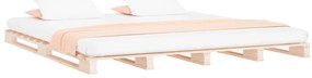 Cama de paletes pequena de casal 120x190cm madeira pinho maciça
