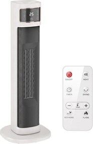 Aquecedor Elétrico Cerâmico PTC 2000 W com 4 Modos, Comando à Distância e Proteção contra Sobreaquecimento e Queda
