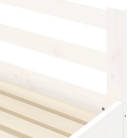 Sofá-cama com gavetão 90x190 cm madeira de pinho maciça branco
