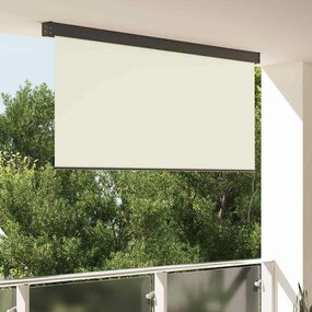 Cortina Rolô Exterior Riscas Manual Ajustável Creme 220 x 250 cm tecid