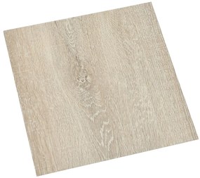 Tábuas de soalho autoadesivas 55 pcs 5,11 m² PVC bege