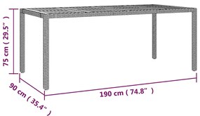 9 pcs conjunto de bistrô p/ jardim c/ almofadões vime PE preto
