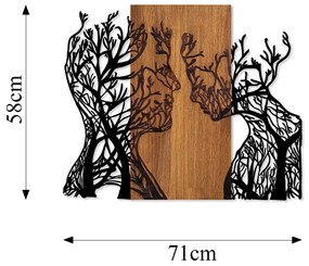 Acessório Decorativo de Parede Tree Woman And Man – Nogueira/Preto – 5
