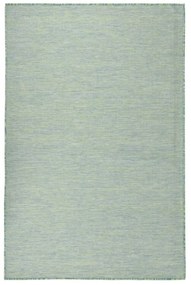 Tapete de tecido plano para exterior 100x200 cm turquesa