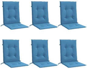Almofadões lombares p/ cadeiras 6pcs 100x50x4cm mesclado tecido