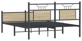 Estrutura cama s/ colchão derivados de madeira carvalho sonoma