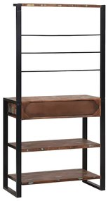 Suporte de Cozinha Multicolorido 80x40x160 cm Madeira Reclamada Sólida
