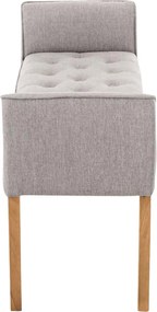 Banco estofado Cleopatra 64 x 128 x 43 cm Cinzento