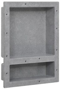 vidaXL Habitáculo chuveiro c/ 2 compartimentos 41x51x10 cm cinza mate
