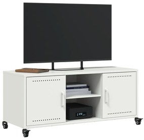 Móvel de TV 100,5x39x43,5 cm aço branco