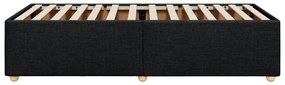Estrutura de cama sem colchão 90x190 cm tecido preto