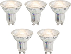 Conjunto de 5 Lâmpadas LED GU10 50 Reguláveis 3.9W 450 lm 2700K Longa Duração