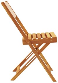 Cadeiras de bistrô 2 pcs madeira de acácia maciça/tecido bege