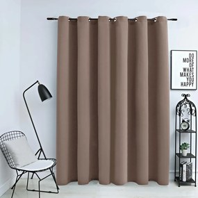 Cortina blackout c/ argolas metal 290x245 cm cinza-acastanhado