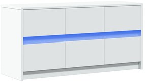 Móvel de TV com luzes LED derivados de madeira branco