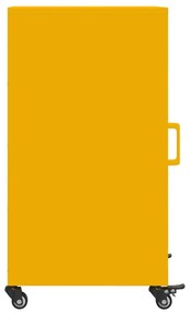 Aparador 36x39x72 cm aço amarelo mostarda