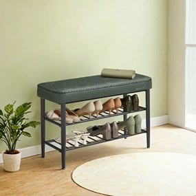 Banco para sapatos 30T x 80L x 50A cm Coleção EKHO verde floresta