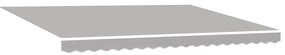 Toldo with Manual Cinzento-claro 450 × 300 cm Cinzento-claro