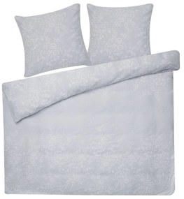 Conjunto de capas de edredão em algodão acetinado cinzento 200 x 220 cm MORNINGSIDE Beliani