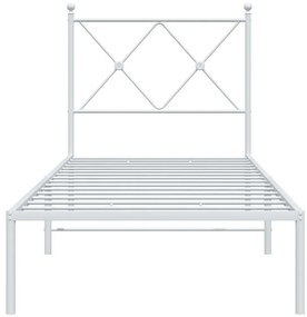 Estrutura de cama sem colchão com cabeceira 75x190 cm branco