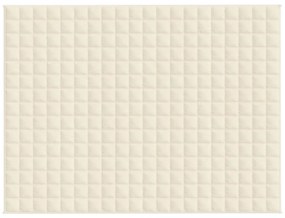 Manta pesada 11 kg 150x200 cm tecido creme-claro