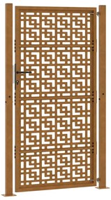 Portão de jardim 105x180 cm design cruzado de aço resistente